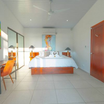 Owner's Suite has en-suite bathroom and access to the upstairs covered patio.