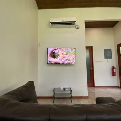 sleek smart TV for effortless viewing in the living room.
