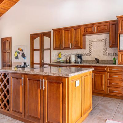 Well-equipped kitchen.