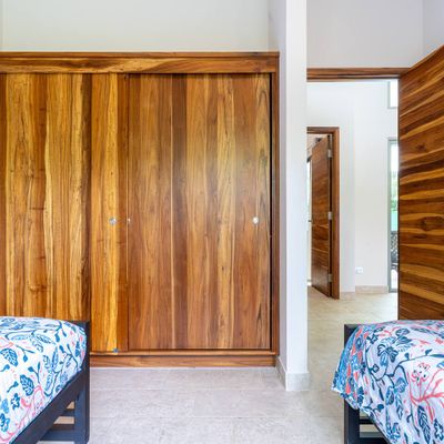 Bedroom #3 has two single beds.