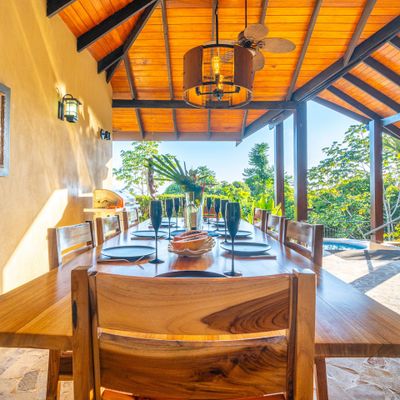 A grand dining table, blending style and function for an exceptional dining experience