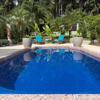 Private swimming pool.