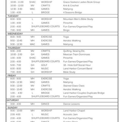 Activity hours may vary depending on the time of year. For the most up-to-date schedule, please contact the Recreation Center at (828)733-8316.