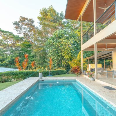 A spacious pool area, perfect for relaxation and entertaining.