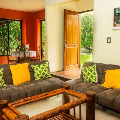 large living room combines serenity and space, with a peaceful atmosphere and plenty of room to entertain or unwind