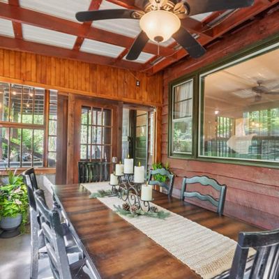 Porch dining area