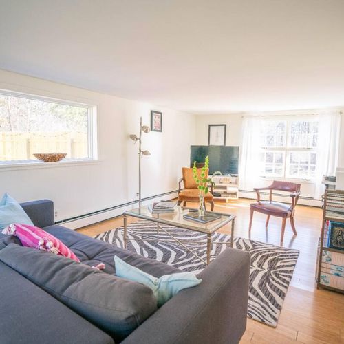 The cozy living area is perfect for family game nights