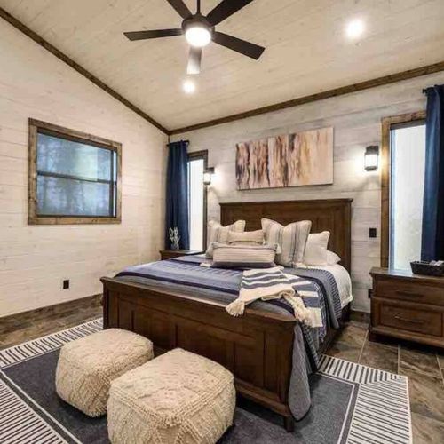 Off the main living area is the first of 2 Master suites!