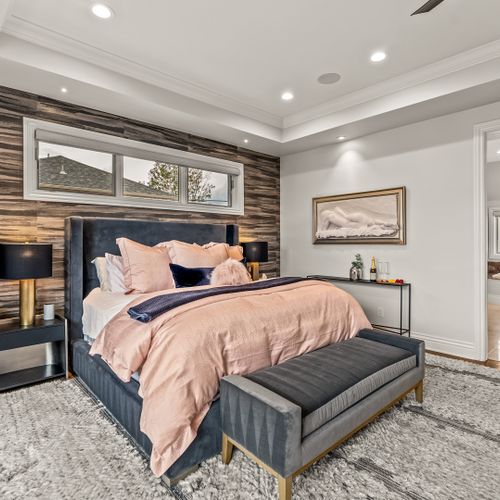 Sink into plush bedding and a mattress made for deep rest.