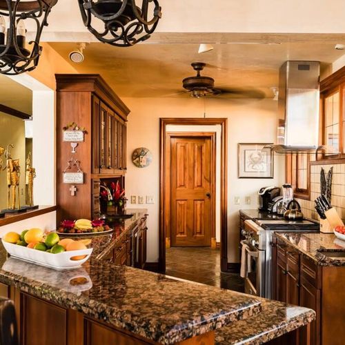 Top of the line kitchen with gas stovetop