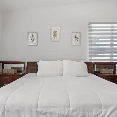 Peaceful slumber: Your comfortable and serene private bedroom.