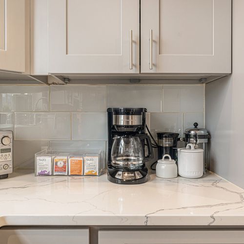 Start your day right with our convenient coffee station!