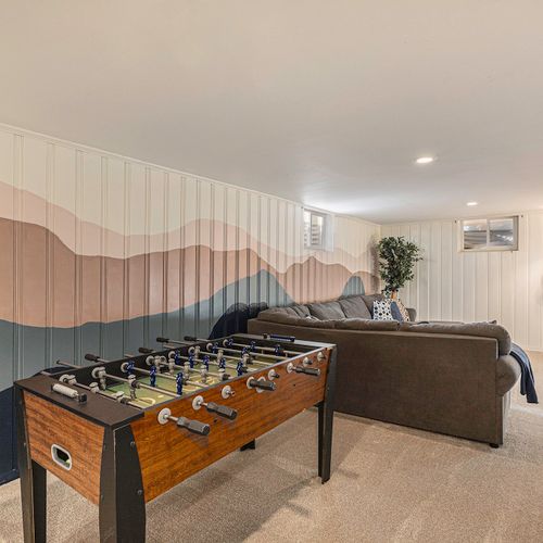 Foosball, board games and entertainment for all ages await in our game room.