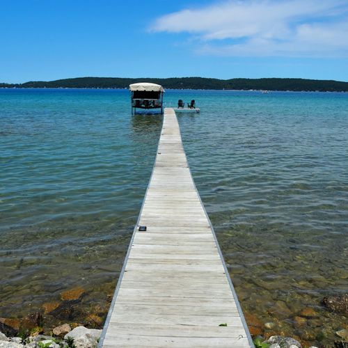 Exterior:  looking out at the private dock.