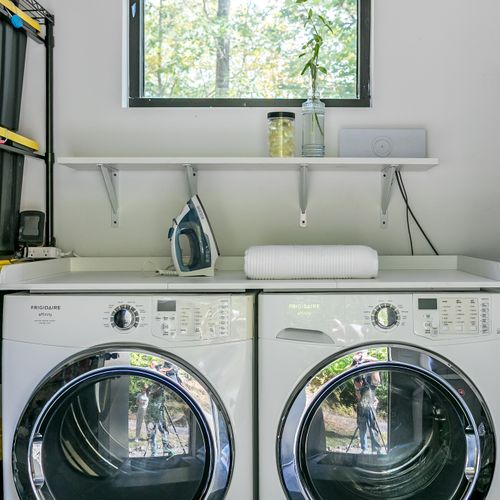 Laundry room interior.