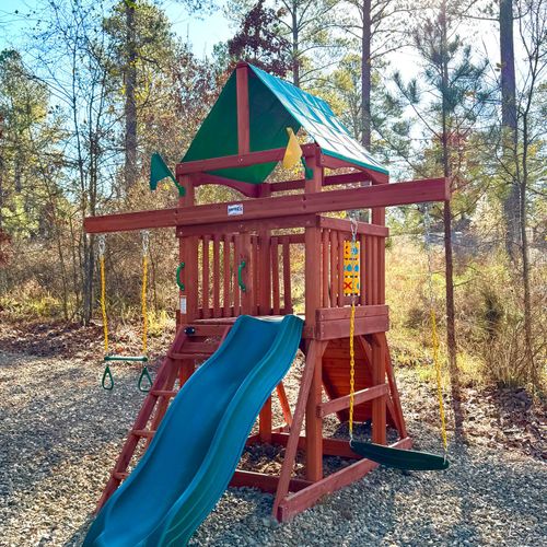 Custom playscape in the back yard!