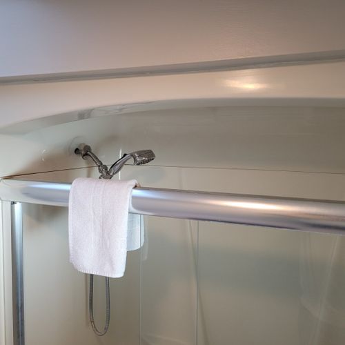 Bathroom:  the home has a full bathroom with a combination tub and shower.
