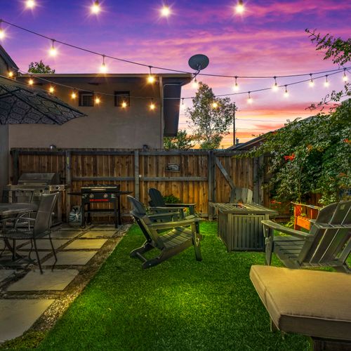 Dine or gather by the flames — fenced retreat