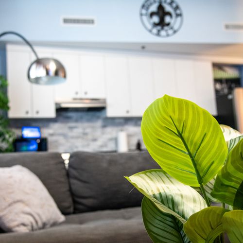 Cozy seating nook perfect for unwinding or streaming your favorite shows.