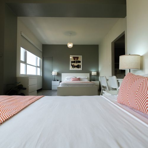 Every detail in this bedroom is carefully considered to enhance your comfort, providing a calming atmosphere for a truly enjoyable stay