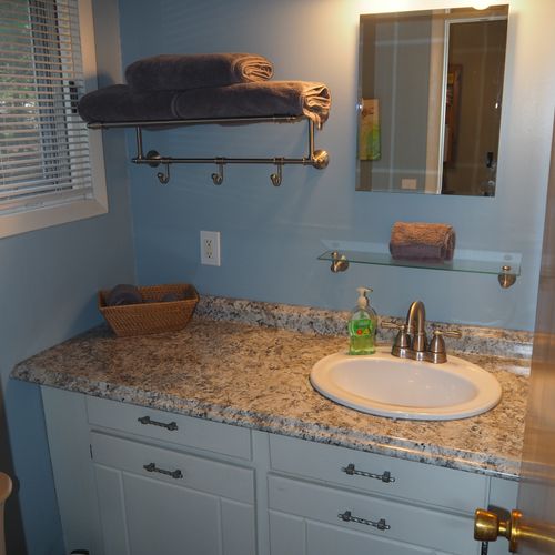 Bathroom #1 (main floor):  full bathroom with a walk-in shower.