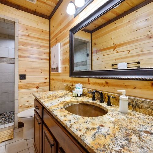 This private bathroom features a walk-in shower.