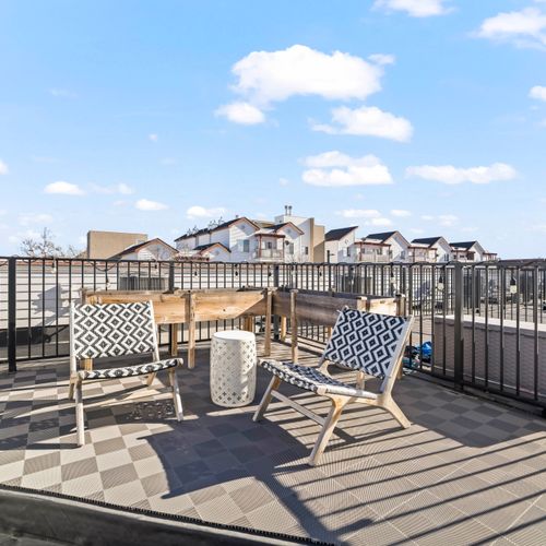 Spacious rooftop terrace for lounging and sunsets