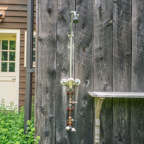 Cool off in the outdoor shower!