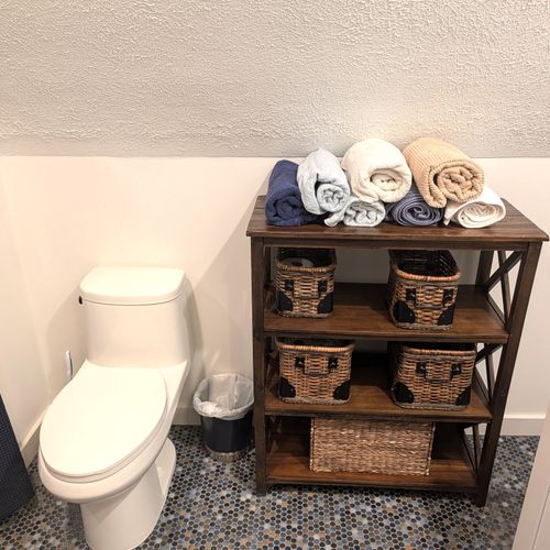 BATHROOM #2 (UPPER LEVEL):  Full bathroom on the upper level with a walk-in shower.