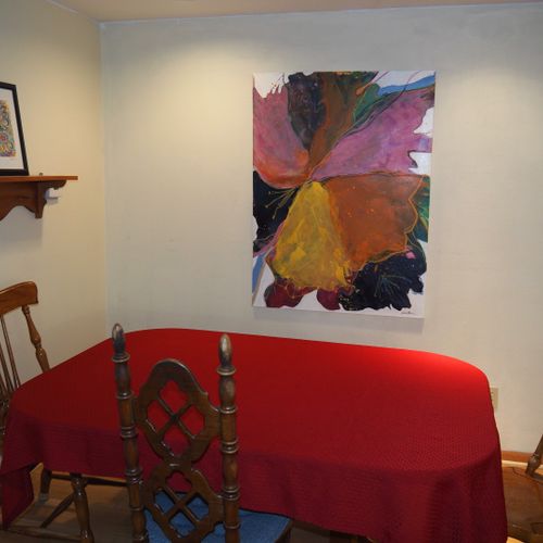 Dining area:  convenient dining area with seating for 5 adults next to the living room.