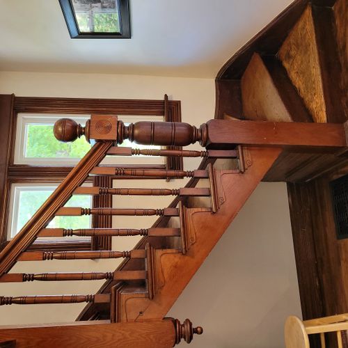 Stairs:  this is the beautiful stairway up to the second floor.