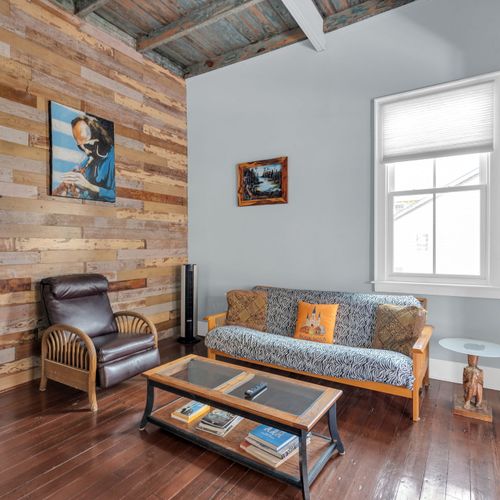Cozy corner seating nook — ideal for a slow morning coffee or evening chat.
