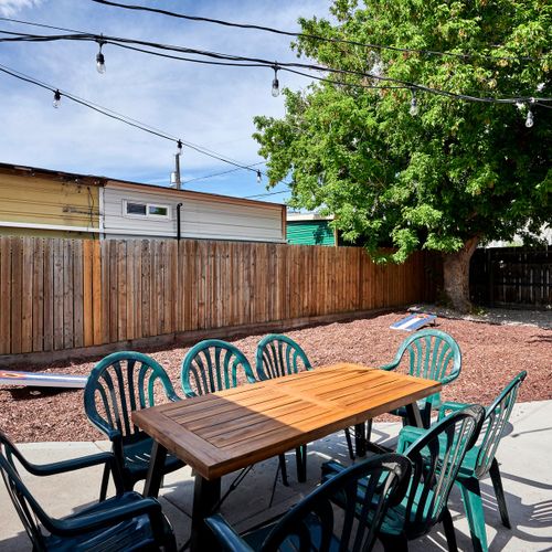 There is plenty of room for everyone in the spacious, beautiful fenced in backyard!