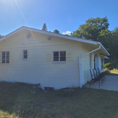 Exterior:  the east side of the cottage.