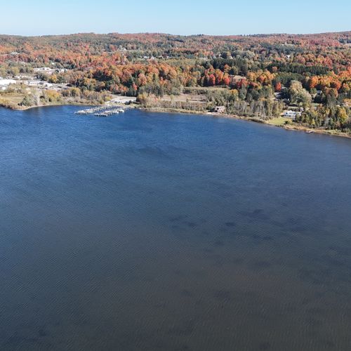 Exterior:  looking across betsie lake towards frankfort.