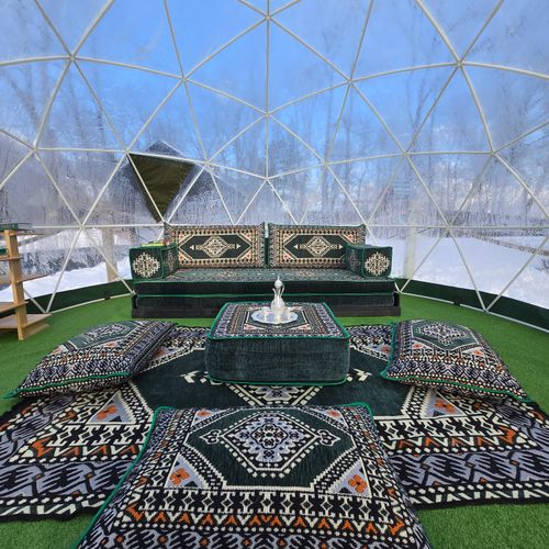 The second igloo takes inspiration from the owners' recent trip to Morocco.