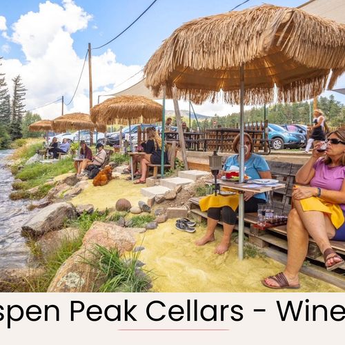 Sip and savor at aspen peak cellars, a charming riverside winery just a short drive away. Enjoy handcrafted wines and their gourmet menu—all in a laid-back, scenic setting.