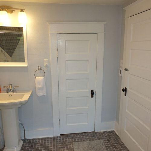 Bathroom #2 (second floor):   this is the beautifully-remodeled upstairs full bathroom. It's large and gorgeous!