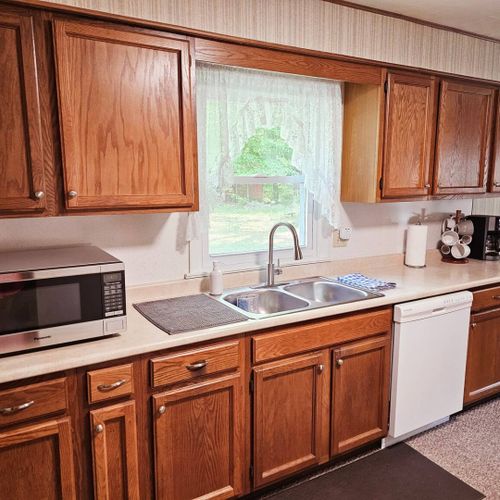 Kitchen:  full kitchen with all appliances including a dishwasher.