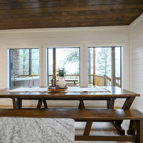 The formal dining table.