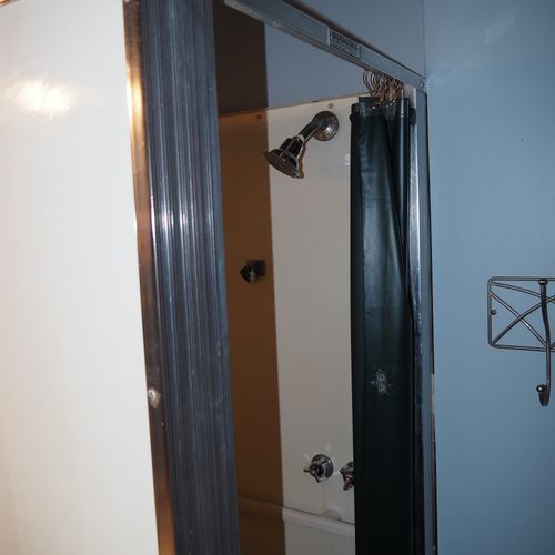 Bathroom #1 (main floor):  full bathroom with a walk-in shower.