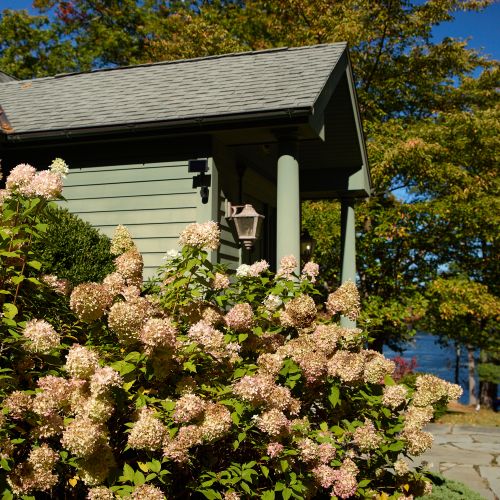 Thoughtful landscaping is a perfect compliment to the natural terrain.