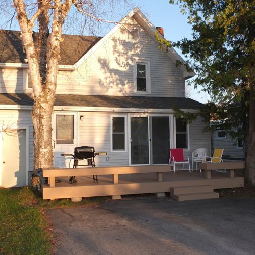 Back of the house (it faces west, which is great for watching the sunset on crystal lake)