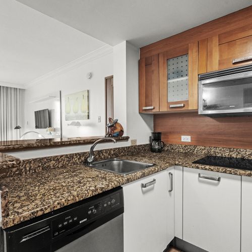 Cook with ease in this well-designed kitchen, offering everything you need for a comfortable stay.