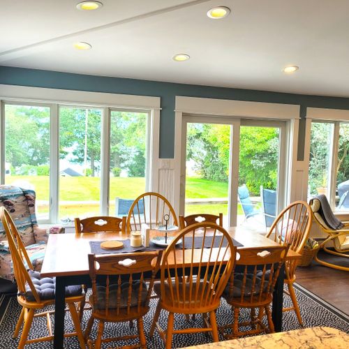 Larger house - dining area:  lovely dining area with seating for 8 and great views of lake huron!