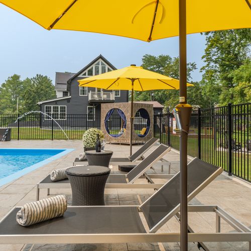 Cabanas and loungers around the pool for your relaxation and enjoyment.