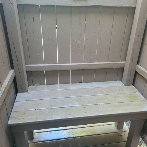 EXTERIOR:  The fun and private outdoor shower on the front deck.