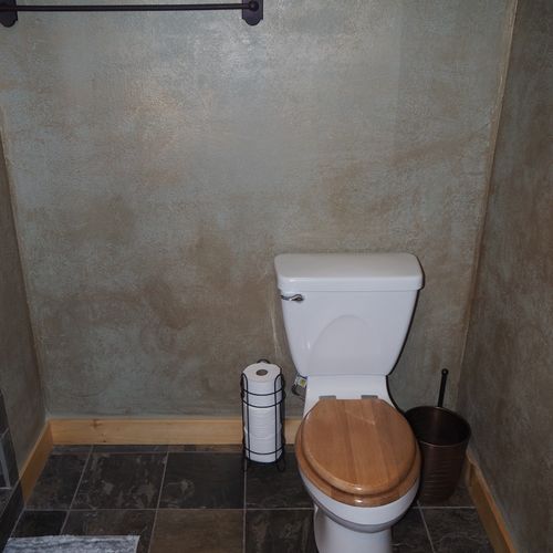 Bathroom #1 (main floor):  full bathroom with walk-in shower on the first floor.