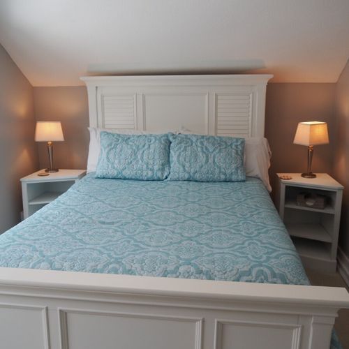 Bedroom #2:  on second floor and features a queen-size bed.
