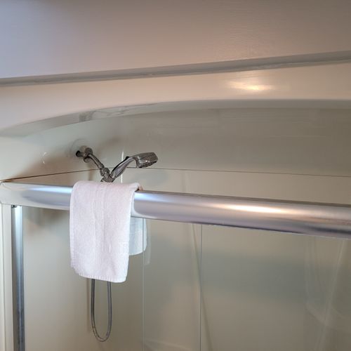 Bathroom:  the home has a full bathroom with a combination tub and shower.